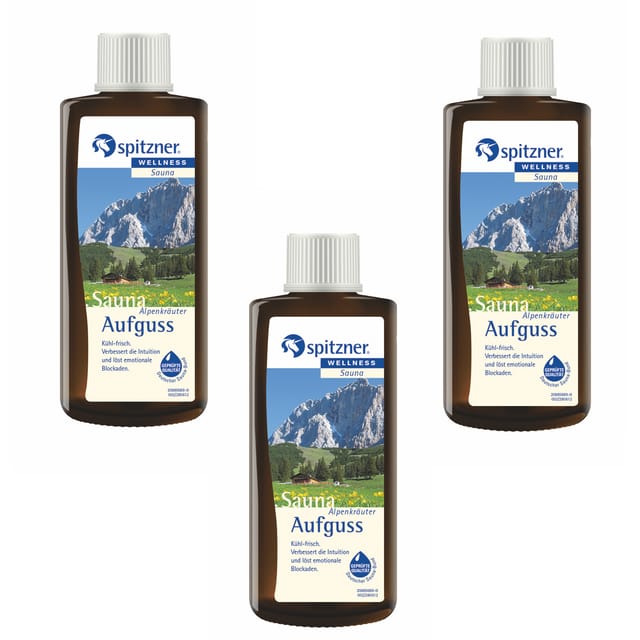 Spitzner Vorteilspack Alpenkräuter 190 Ml 3er Saunaaufguss Aufgussset