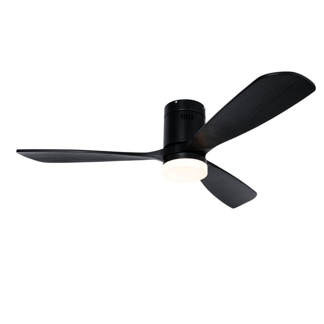 Deckenventilator Schwarz 132cm Inkl. Led Dimmbar Mit Fernbedienung - Sofia