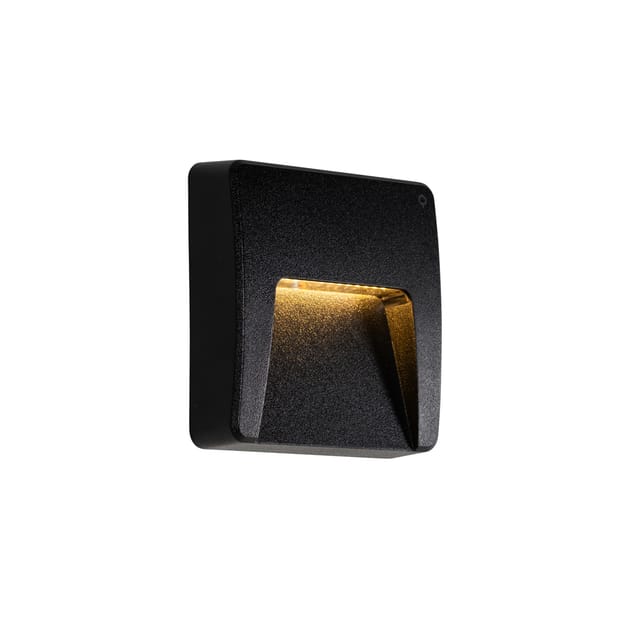Außenwandleuchte Schwarz Quadratisch Inkl. Led Ip65 - Avg