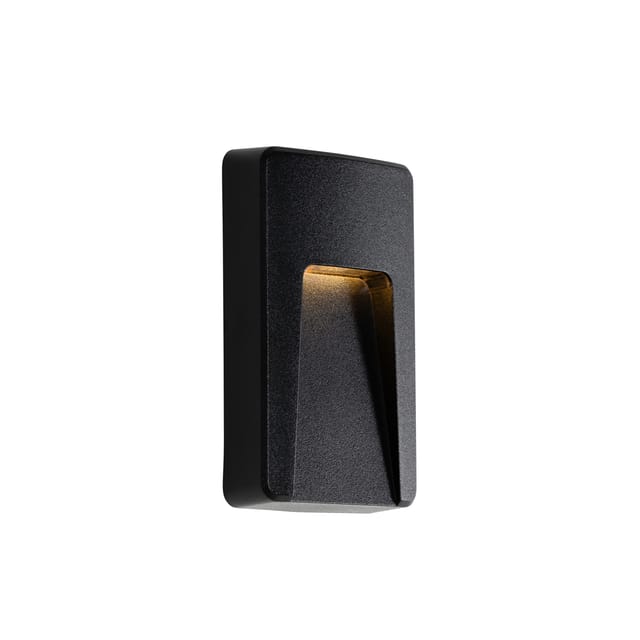 Außenwandleuchte Schwarz Rechteckig Inkl. Led Ip65 - Avg