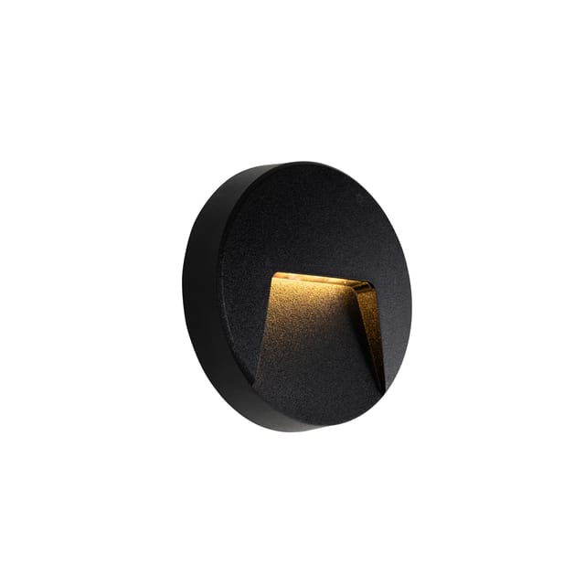 Außenwandleuchte Schwarz Rund Inkl. Led Ip65 - Avg