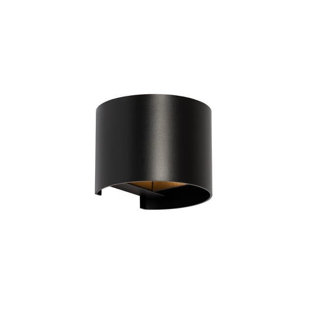 Moderne Wandleuchte Schwarz Mit Rundem Lichteffekt - Edwin