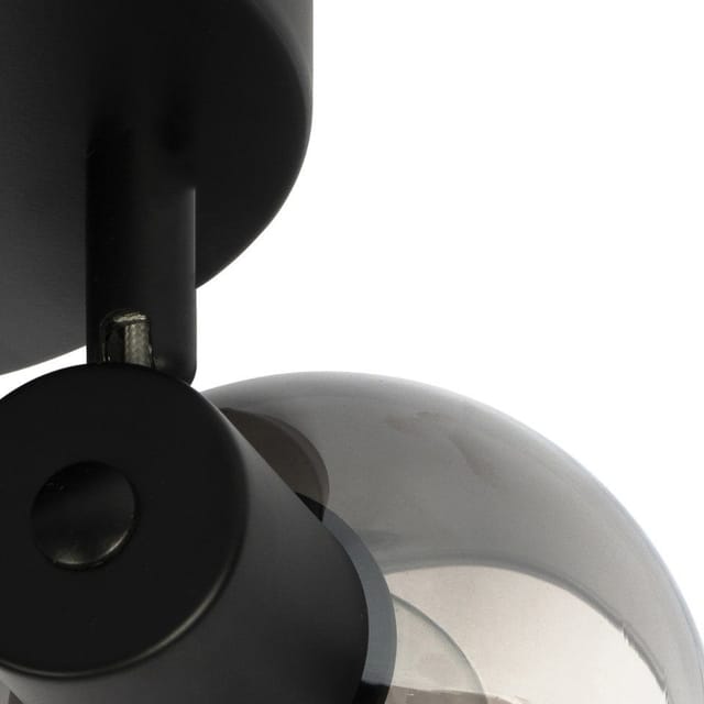 Smarter Deckenstrahler Schwarz Mit Rauchglas Inkl. 3 Wifi P45 - Vidro