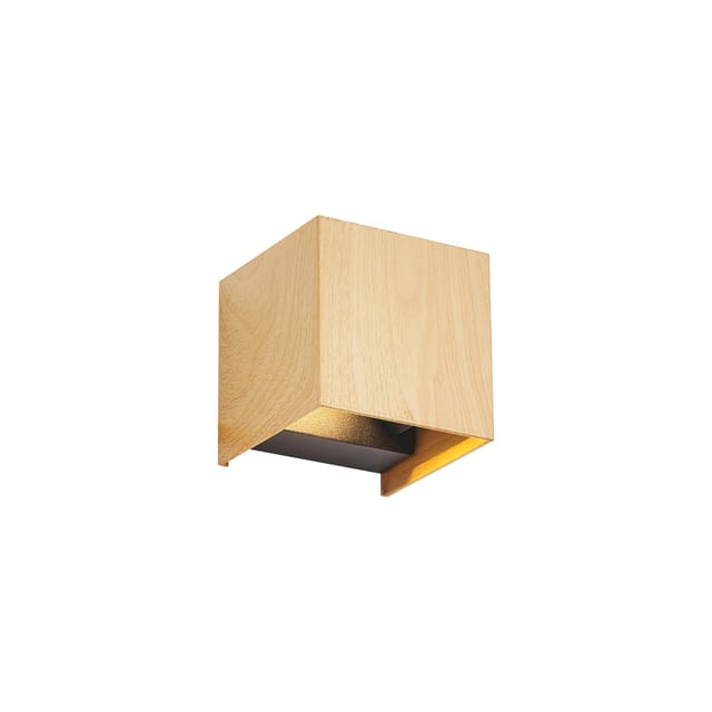 Skandinavische Außenwandleuchte Holzoptik Inkl. Led Ip54 - Edwin