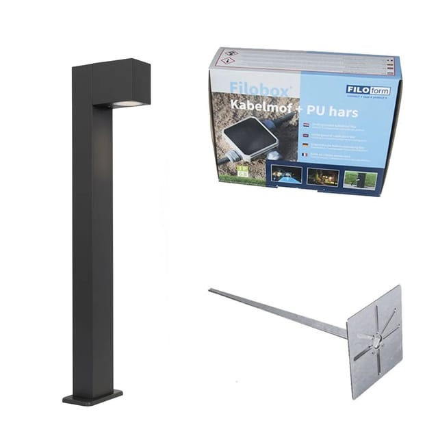Industrielle Outdoor-stehleuchte Dunkelgrau 65 Cm Ip44 - Baleno