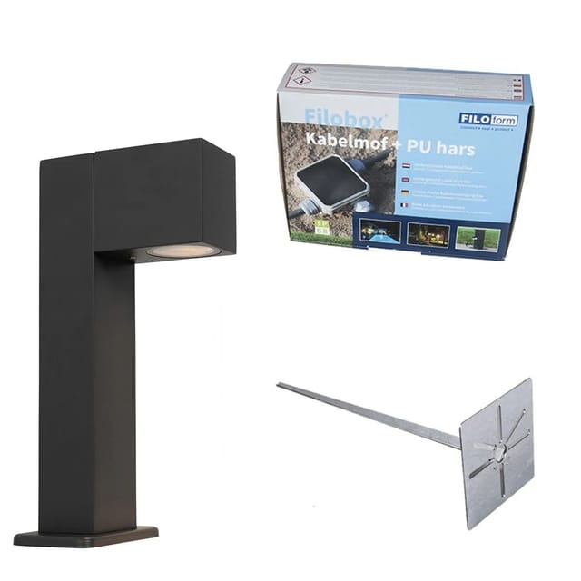 Industrielle Stehende Außenleuchte Anthrazit 30 Cm Ip44 - Baleno