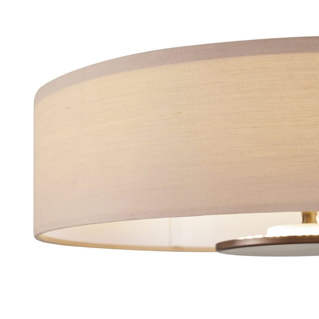 Moderne Deckenleuchte Weiß Mit Bronzefarbenem Interieur Inkl. Led 3-stufen-dimmbar - Bredow