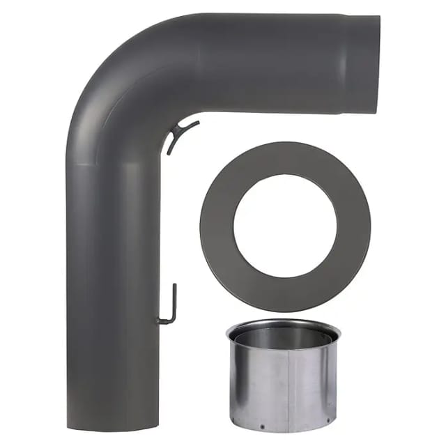 Kaminrohr-Set RRD150/SBR (Durchmesser: 15 cm, Dunkelgrau)