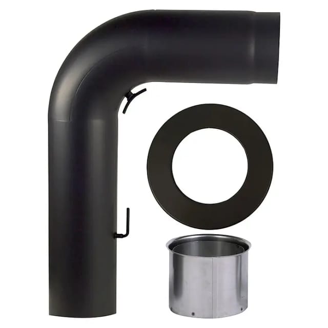 Kaminrohr-Set RR150/SBR (Durchmesser: 15 cm, Schwarz)