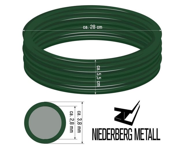 Niederberg Metall Spanndraht 70 m - 3,8 mm Stärke