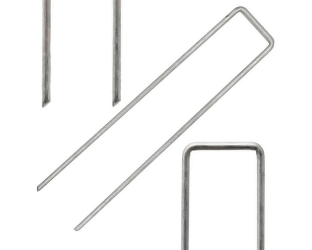 AMANKA Befestigungsanker 100 Stück 150 x 30 mm Silberfarben