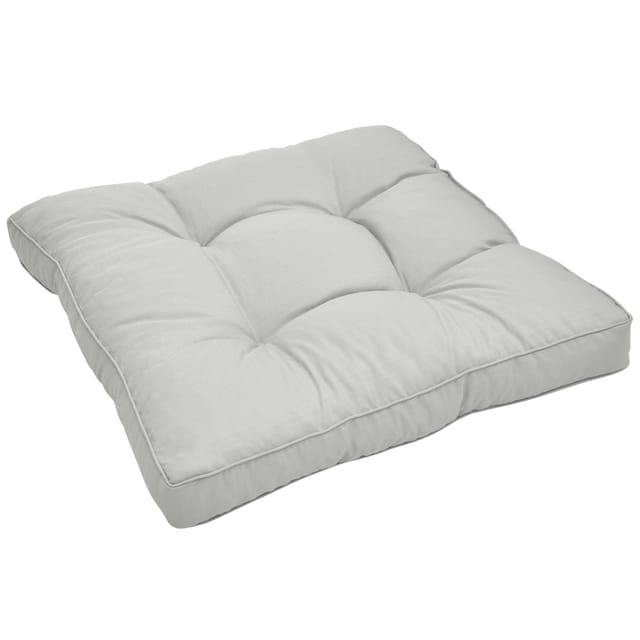 Beautissu Xluna Loungekissen Sitz 60x60x10cm Hellgrau