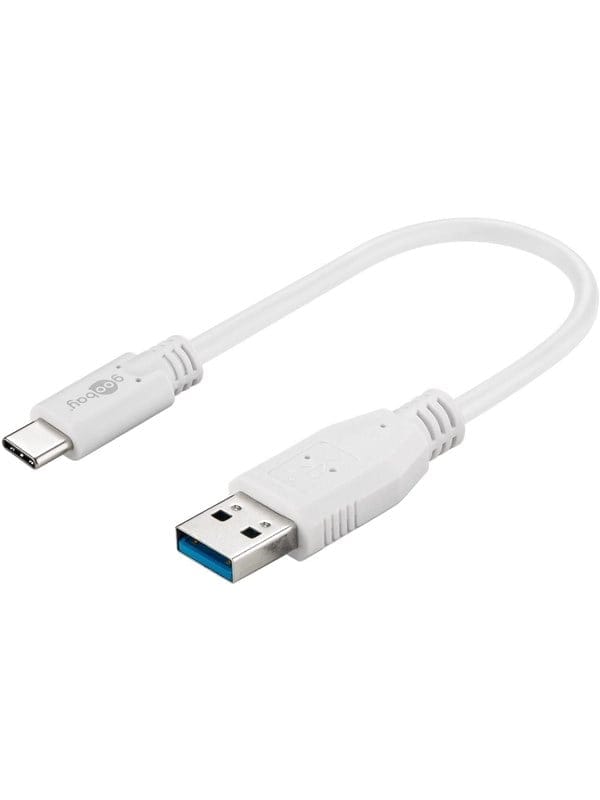 Pro USB-A USB-C - 0.2m - USB 3.0 - Weiß