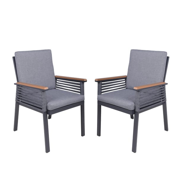 Stuhl DENIA, grau, 2er Set