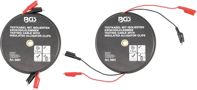 Bgs Technic - Krokodilklemmen-kabelbox 15 M