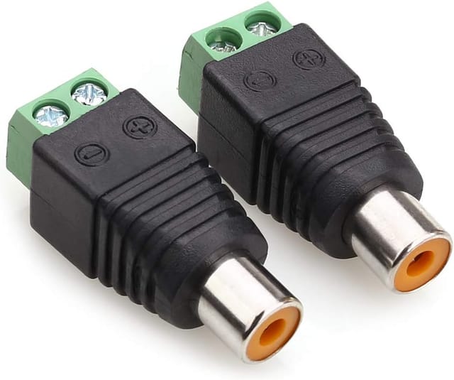 Rca-buchse, Rca-phono-buchse Auf Audio-/video-anschlussadapterschraube Für Cctv-überwachungskameras (2er-pack)