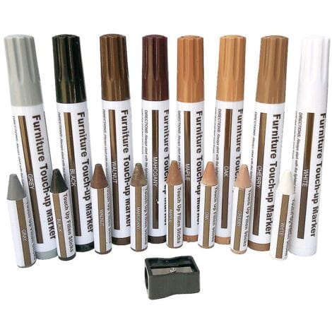 Set Aus 17 Markern Und Wachsstiften Zur Reparatur Von Möbeln Und Holz, Ideal Für Flecken, Kratzer Und Tische.