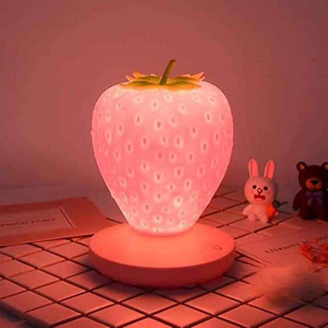 Niedliches Led-nachtlicht Fürs Kinderzimmer, Farbwechselnde Nachttischlampe, 3 Touch-modi, Dekoration Und Geschenk Fürs Babyzimmer – Weiß
