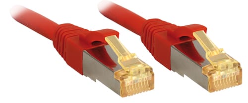 Lindy - 47295 Rj45 Netzwerkkabel, Patchkabel Cat 6a (rohkabel Cat 7) S/ftp 3.00 M Rot Mit Rastnasensch