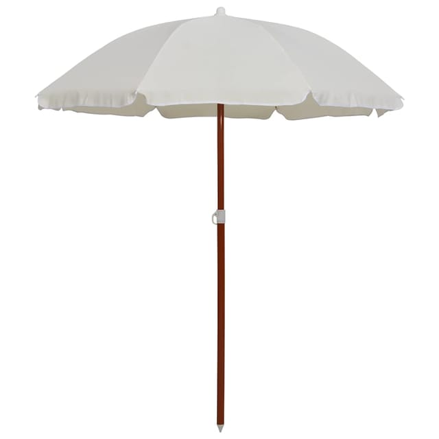 Sonnenschirm Mit Stahl-mast 180 Cm Sandweiß Vidaxl