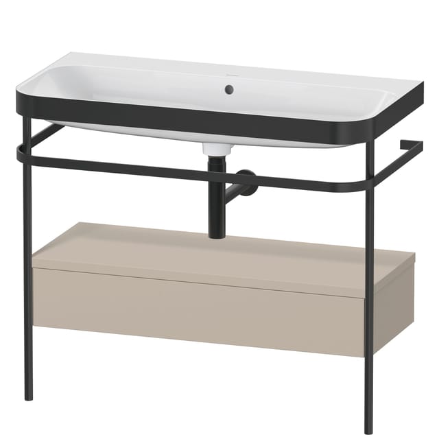 Duravit Happy D.2 Plus C-bonded Set Mit Metallkonsole Und