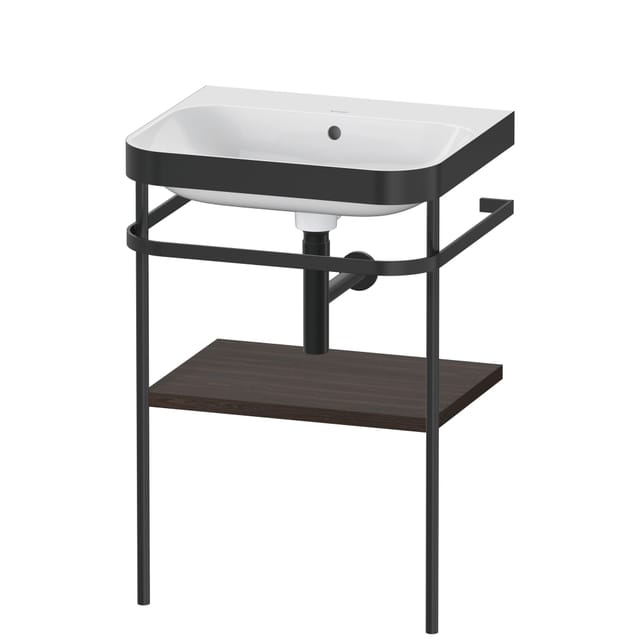 Duravit Happy D.2 Plus C-bonded Set Mit Metallkonsole, 575x490mm,