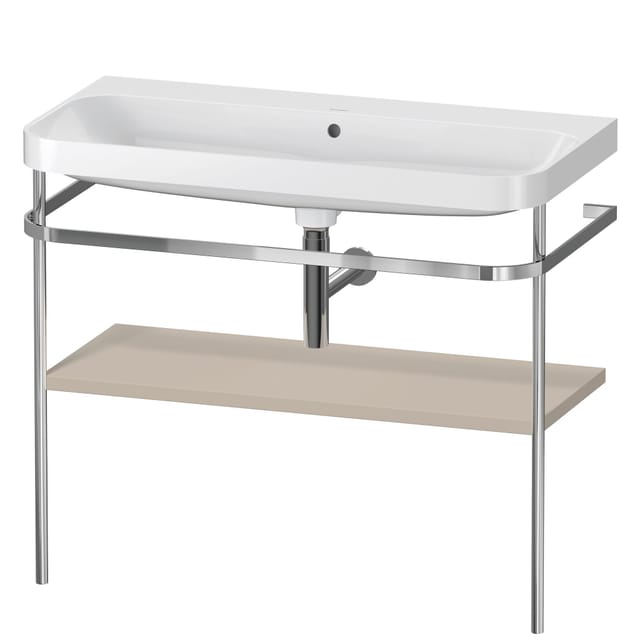 Duravit Happy D.2 Plus C-shaped Set Mit Metallkonsole, 975x490mm,