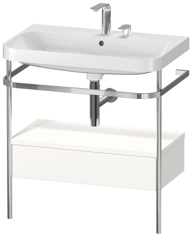 Duravit Happy D.2 Plus C-shaped Set Mit Metallkonsole Und