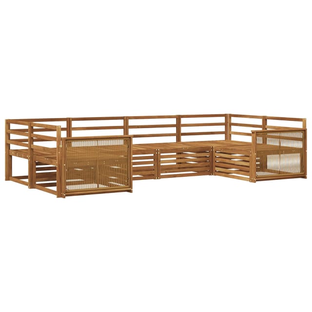 Outdoor-sofagarnitur 6 Pcs Natur Vidaxl