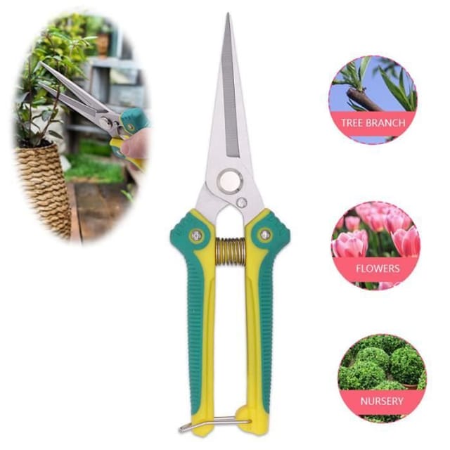 Gartenschere - Marke - Modell - Edelstahl - Ergonomischer Griff - Sicherheitsverriegelung