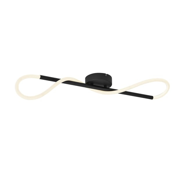 Qazqa Moderne Deckenleuchte Schwarz Inkl. Led 3-stufen Dimmbar -