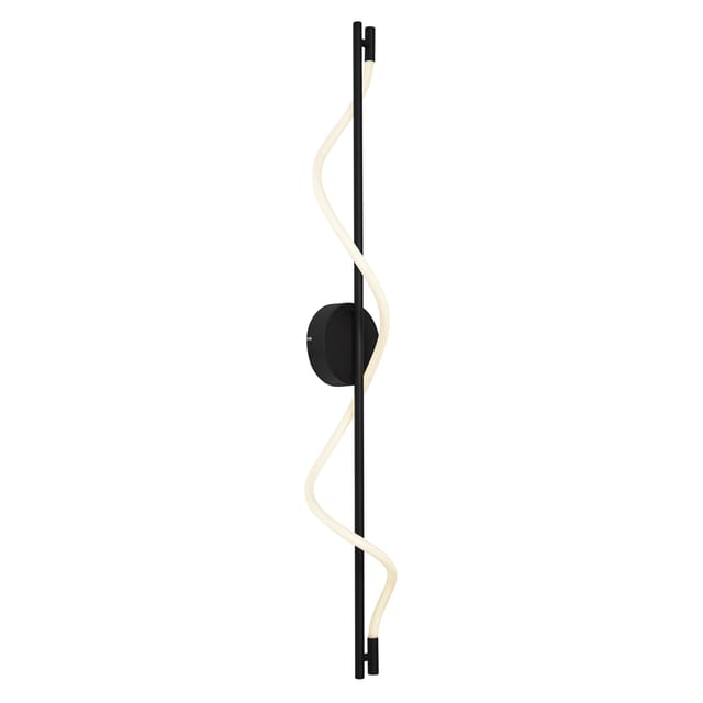 Qazqa Moderne Wandleuchte Schwarz Inkl. Led 3-stufen-dimmbar -