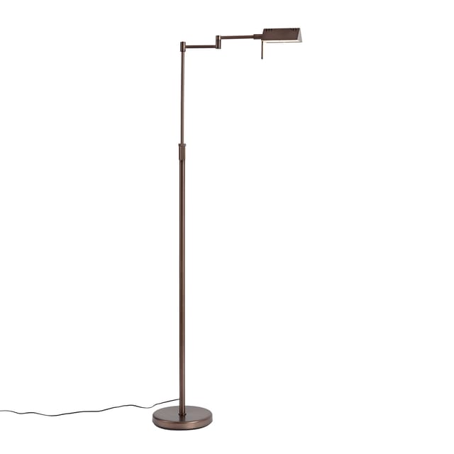 Qazqa Design-stehleuchte Dunkelbronze Inkl. Led Mit Touch-dimmer