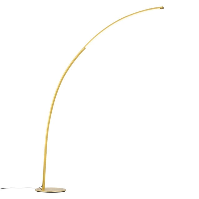 Qazqa Moderner Bogenlampe Messing Inkl. Led Mit Touch-dimmer -