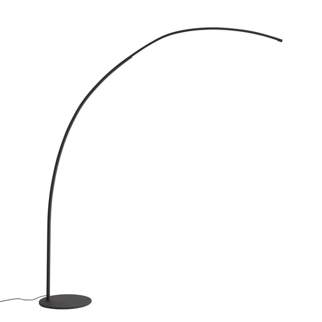 Qazqa Moderne Bogenlampe Schwarz Inkl. Led Mit Touch-dimmer -