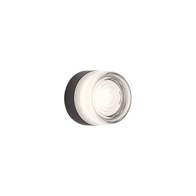 Qazqa Design-wandleuchte Schwarz Mit Opalglas Ip44 - Michele