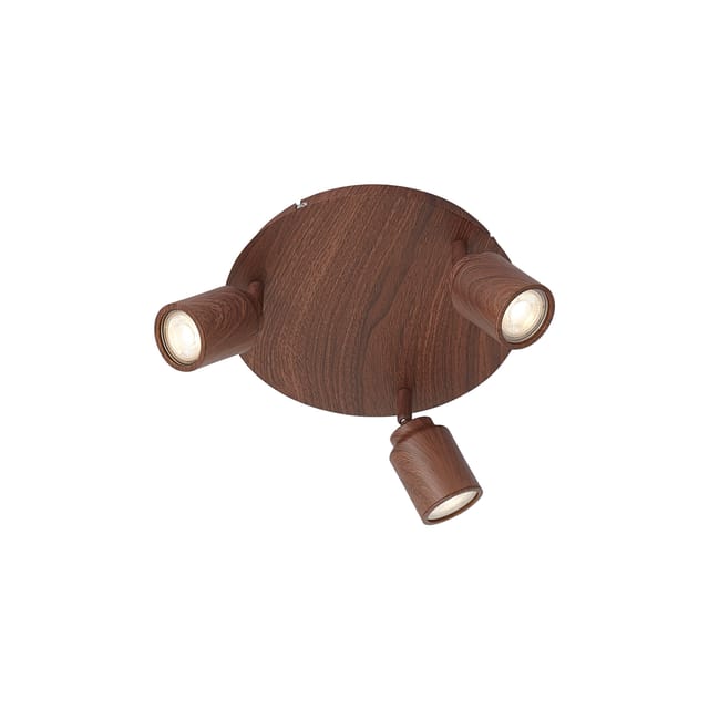 Qazqa Japandi Deckenleuchte Dunkles Holz 3-lichter Ip44 - Ducha
