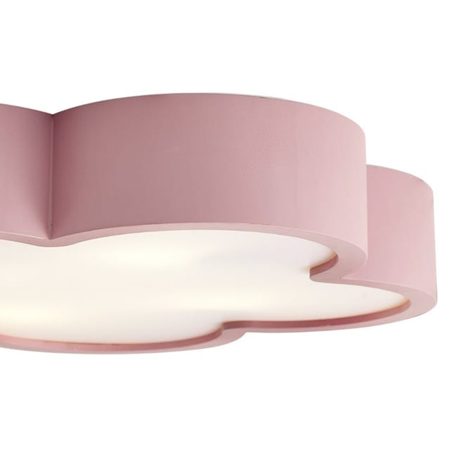 Qazqa Kinder Deckenleuchte Rosa Und Weiß - Lucille