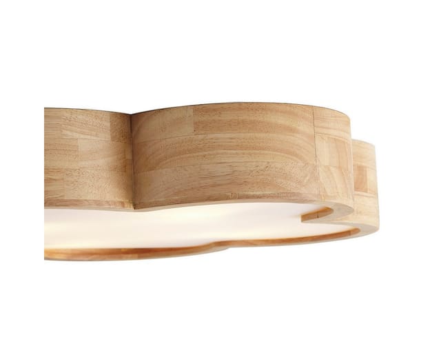 Qazqa Kinderzimmer-deckenleuchte Holz Mit Weiß - Lucille