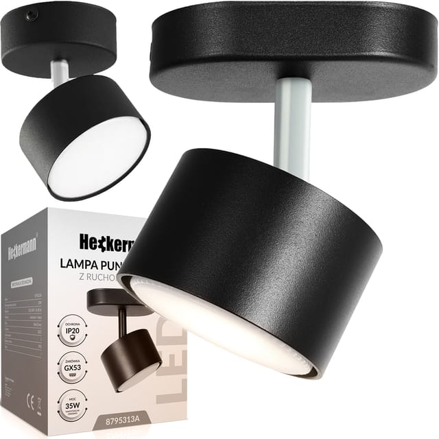 Heckermann 8795313a Led-scheinwerfer Schwarz 1x Kopf