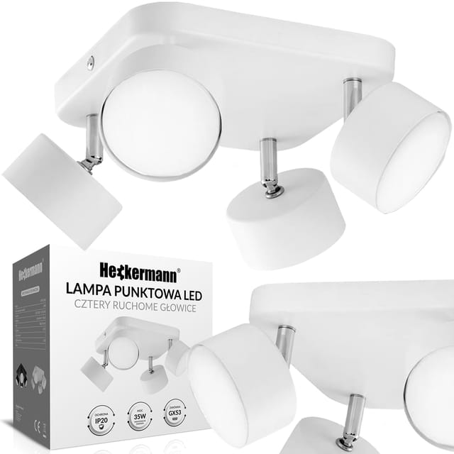 Heckermann 8795318a Led-scheinwerfer Weiß 4x Kopf