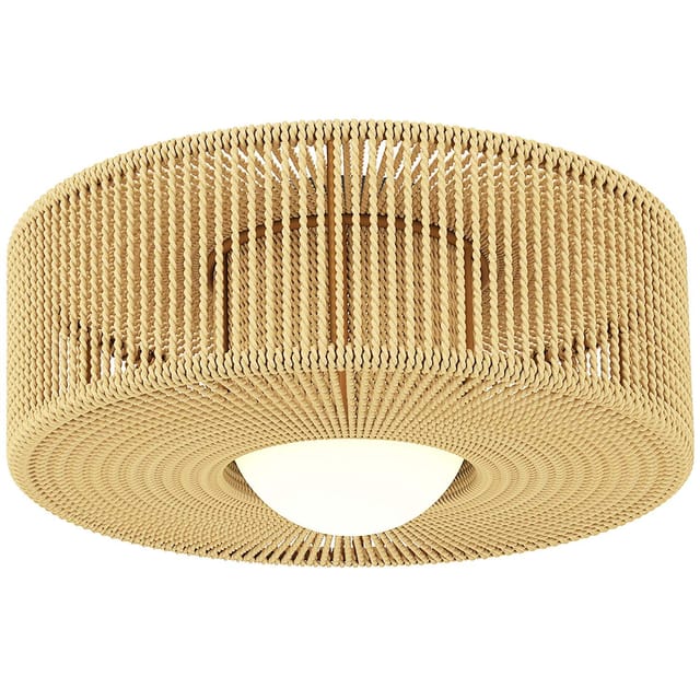 Boho-deckenleuchte Mit Hanfseilschirm, G9-led, 30 Cm