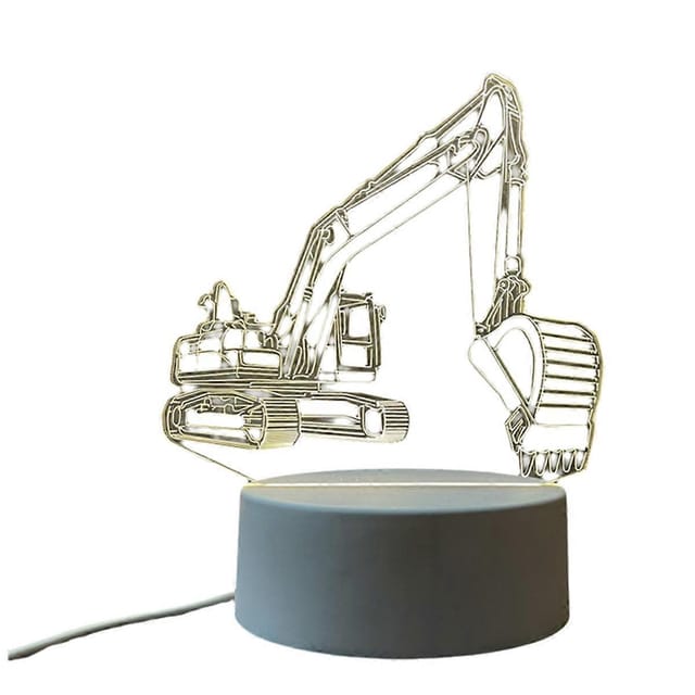 3d-acryl-licht-bagger-lkw Mit Nachtlichtsockel