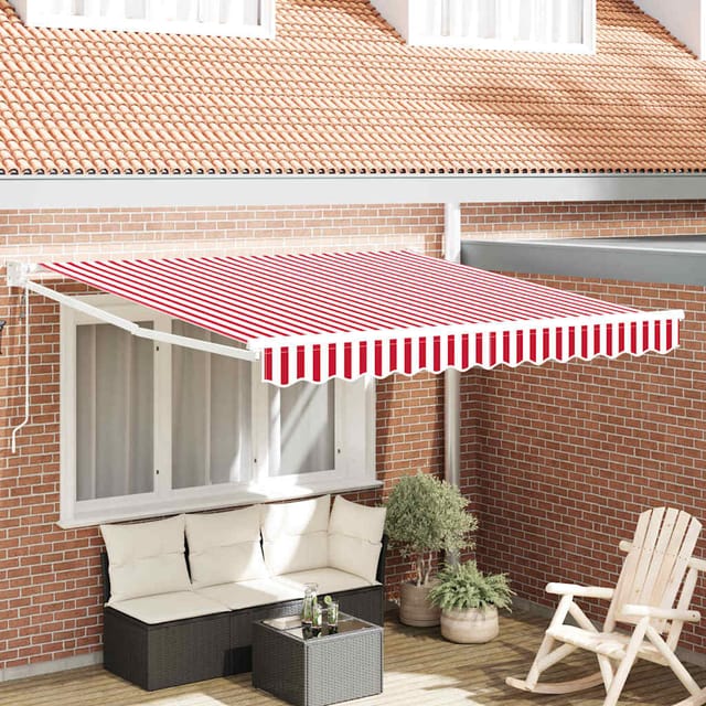 Elektrische Ausziehbare Markise Rot 300 X 250 Cm