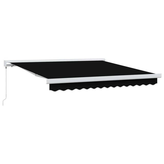 Einziehbare Markise Schwarz 300 X 250 Cm Stoff Und Metall