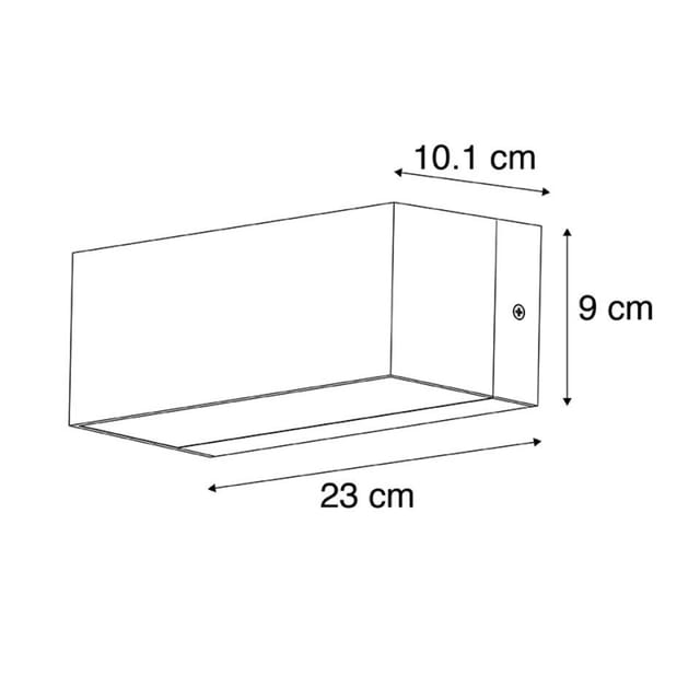 Moderne Wandleuchte Schwarz Mit Lichteffekt Ip54 - Houks