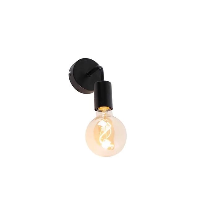 Qazqa Moderne Wandleuchte Schwarz 15,5 Cm - Facile