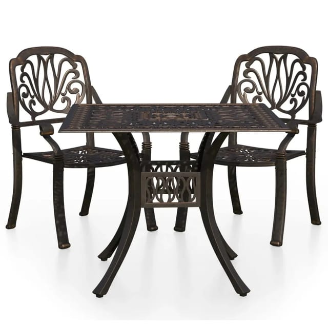 Bistroset 3 Teilig Aluminiumguss Bronze