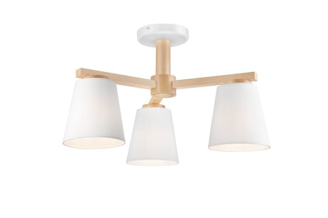 Lamkur Lighting - Lamkur Ellie Multi Arm Halbbündige Deckenleuchte Weiß, 3x E27