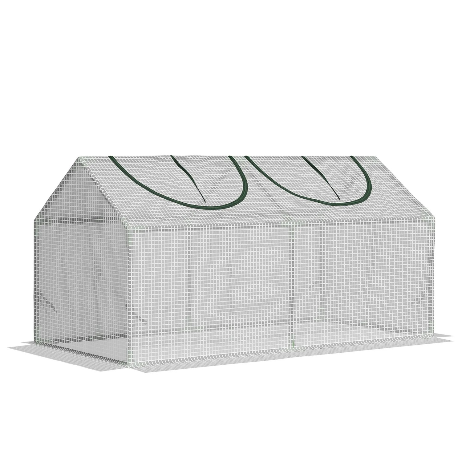 Furnicato Gewächshaus Pe-gitterfolie Stahl 120x60x60cm Weiß